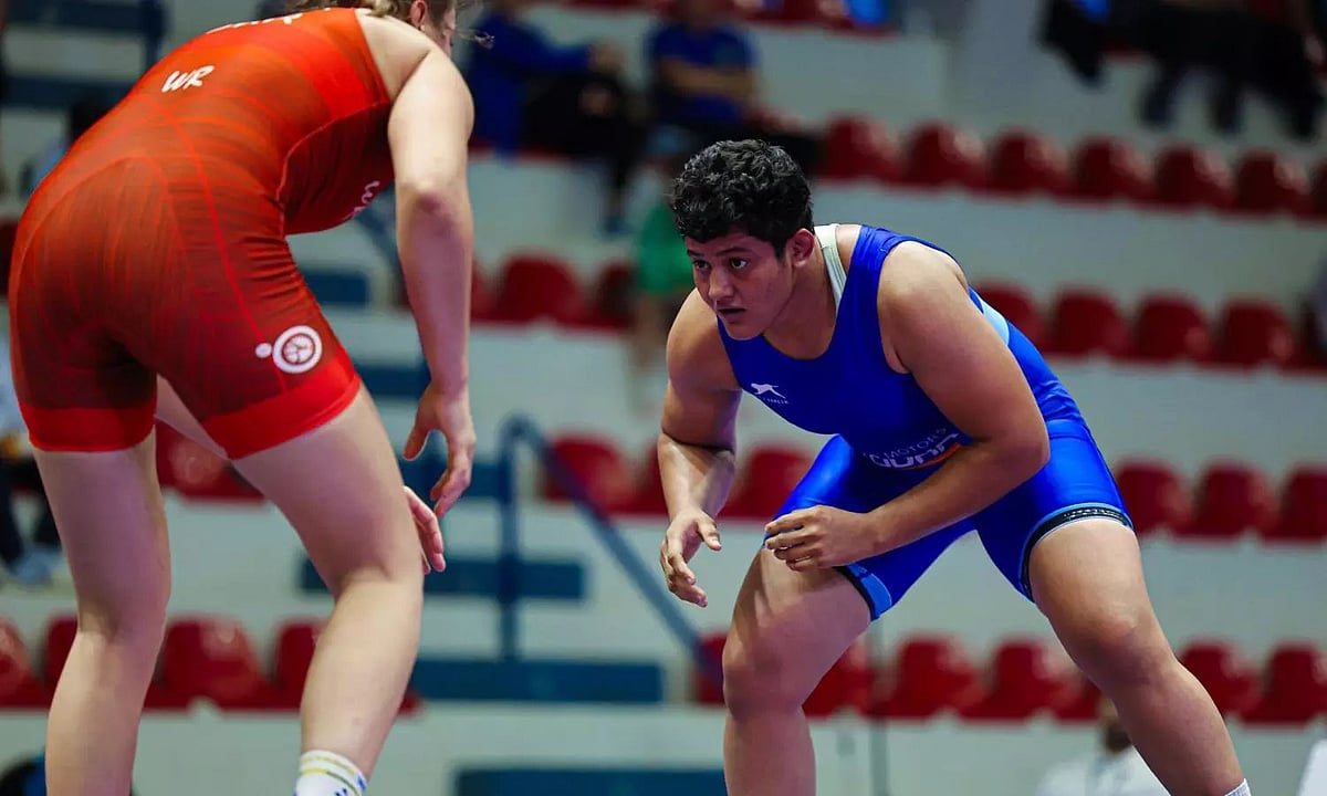 X | SAI Media  : Indian wrestler Reetika Hooda at Paris Olympics 2024. 